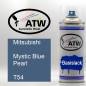 Preview: Mitsubishi, Mystic Blue Pearl, T54: 400ml Sprühdose, von ATW Autoteile West.